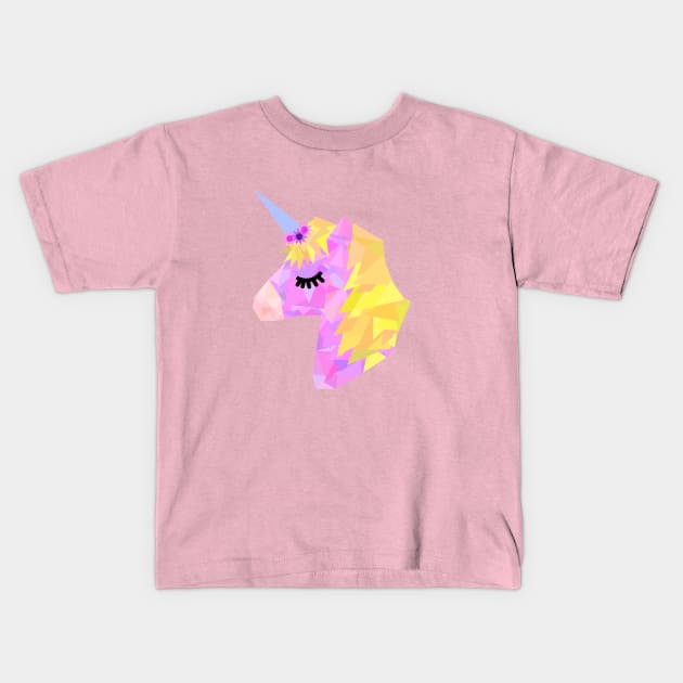 Geometric Unicorn Kids T-Shirt by Geometrico22